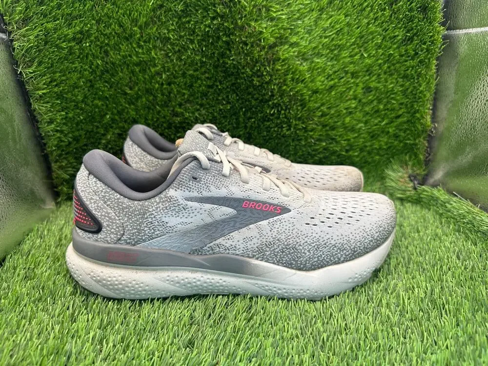 Brooks Ghost 16 1204071B006 Athletic Sneaker Women's 10B Gray Mesh Road Running